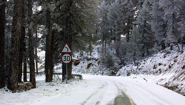 Снежная и ледовая обстановка на дорогах Кипра | CypLIVE