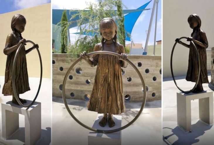 В Пафосе украдена скульптура «Девочка с обручем»