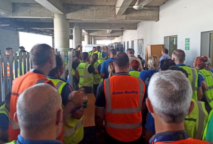В аэропорту Ларнаки прошла двухчасовая забастовка из-за жары 