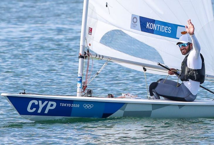 Кипрский яхтсмен Павлос Контидис вышел на первое место после шести гонок в Токио