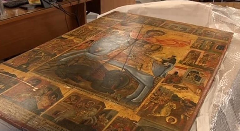Украденная икона Святого Георгия вернулась на Кипр