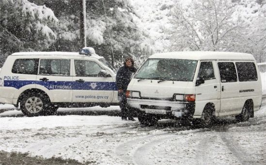 Дороги в Троодос закрыты из-за снегопада - Вестник Кипра