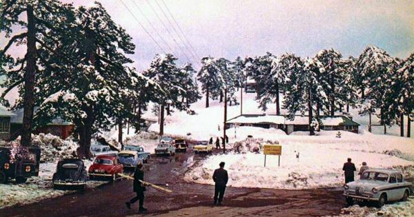 Снежный Троодос много лет назад (ретро-фото)