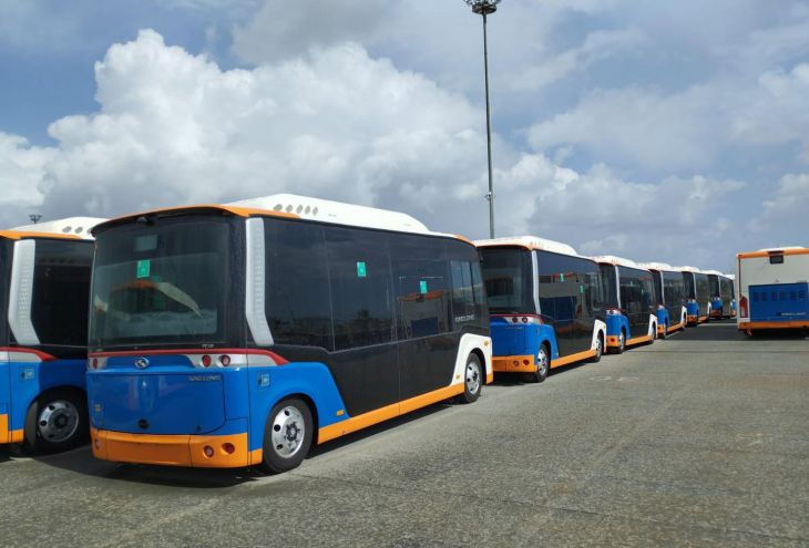 В Лимассол прибыли 150 новых автобусов из Китая